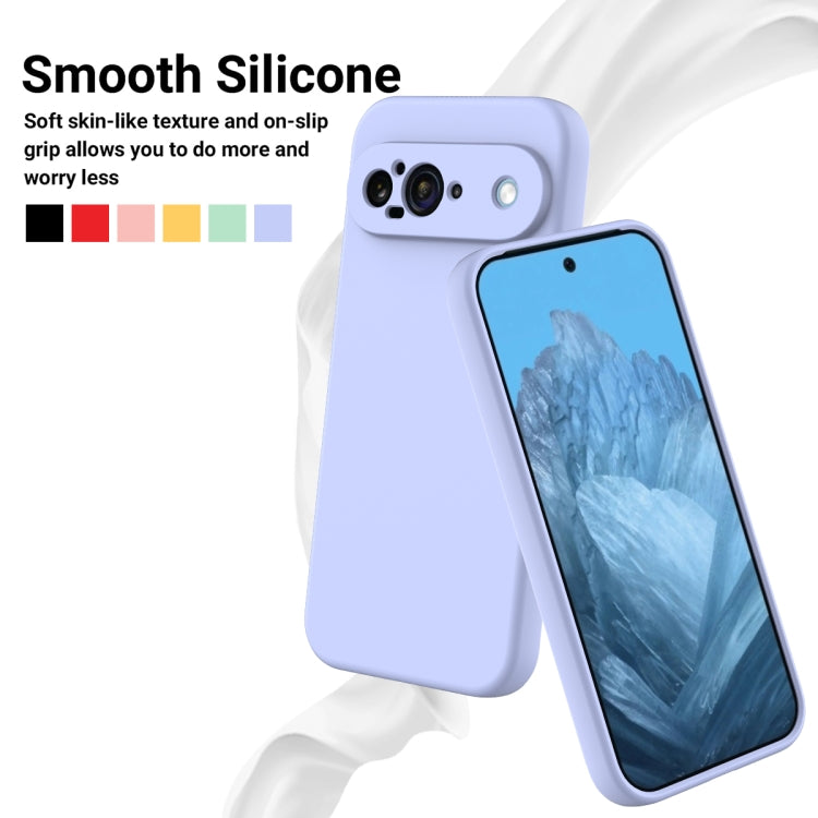 For Google Pixel 9 Pure Color Liquid Silicone Shockproof Phone Case(Purple) - Google Cases by PMC TechLife | Online Shopping South Africa | PMC TechLife | Buy Now Pay Later Mobicred