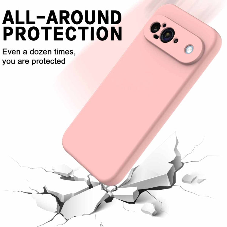 For Google Pixel 9 Pure Color Liquid Silicone Shockproof Phone Case(Pink) - Google Cases by PMC TechLife | Online Shopping South Africa | PMC TechLife | Buy Now Pay Later Mobicred