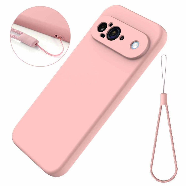 For Google Pixel 9 Pure Color Liquid Silicone Shockproof Phone Case(Pink) - Google Cases by PMC TechLife | Online Shopping South Africa | PMC TechLife | Buy Now Pay Later Mobicred