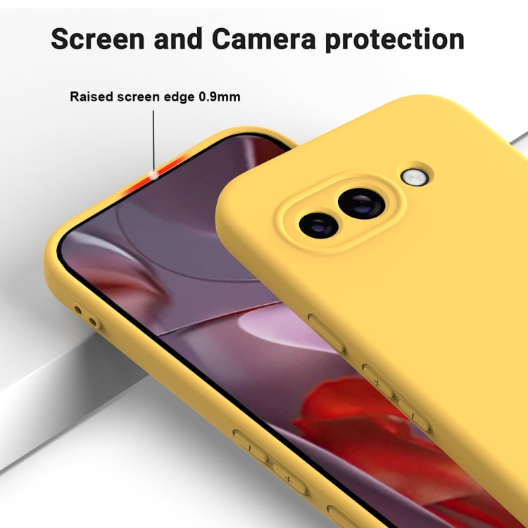 For Google Pixel 9a Pure Color Liquid Silicone Shockproof Phone Case(Yellow) - free shipping - PMC TechLife - Order now!
