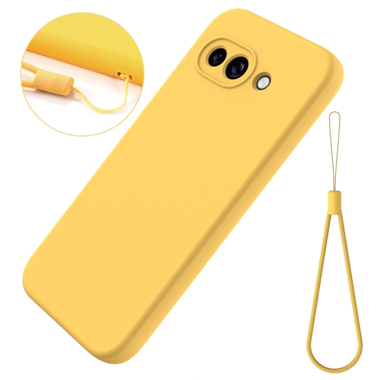 For Google Pixel 9a Pure Color Liquid Silicone Shockproof Phone Case(Yellow) - free shipping - PMC TechLife - Order now!