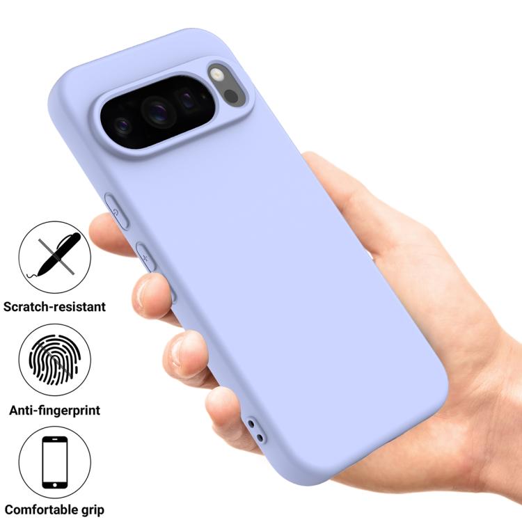 For Google Pixel 10 Pro XL Pure Color Liquid Silicone Shockproof Phone Case(Purple) - free shipping - PMC TechLife - Order now!