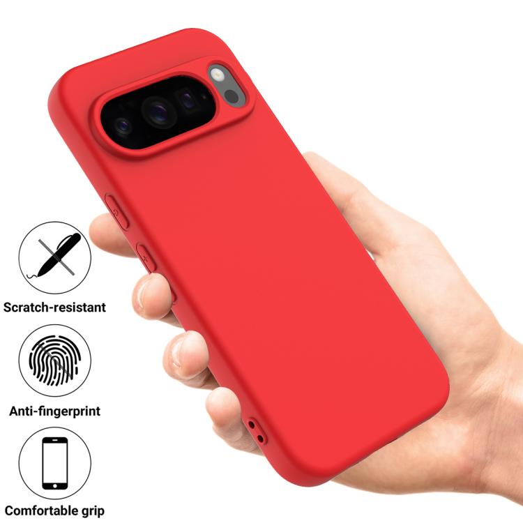 For Google Pixel 10 Pro XL Pure Color Liquid Silicone Shockproof Phone Case(Red) - free shipping - PMC TechLife - Order now!