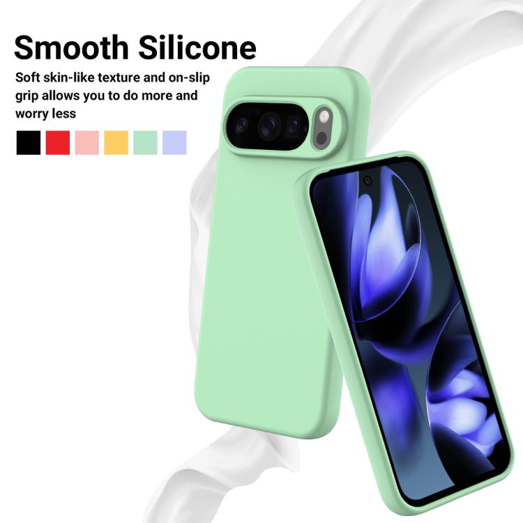 For Google Pixel 10 Pro Pure Color Liquid Silicone Shockproof Phone Case(Green) - free shipping - PMC TechLife - Order now!