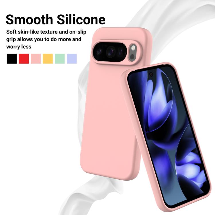 For Google Pixel 10 Pro Pure Color Liquid Silicone Shockproof Phone Case(Pink) - free shipping - PMC TechLife - Order now!