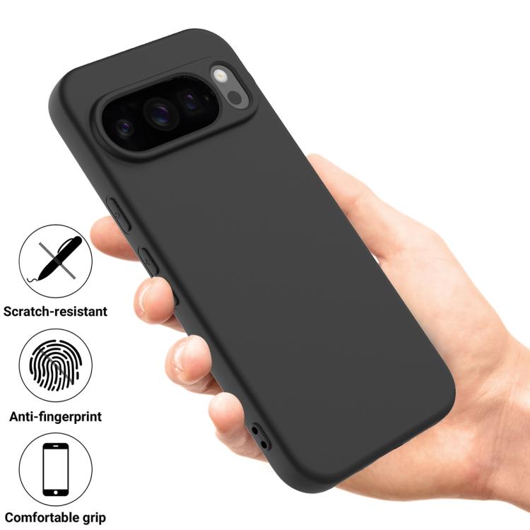 For Google Pixel 10 Pro Pure Color Liquid Silicone Shockproof Phone Case(Black) - free shipping - PMC TechLife - Order now!