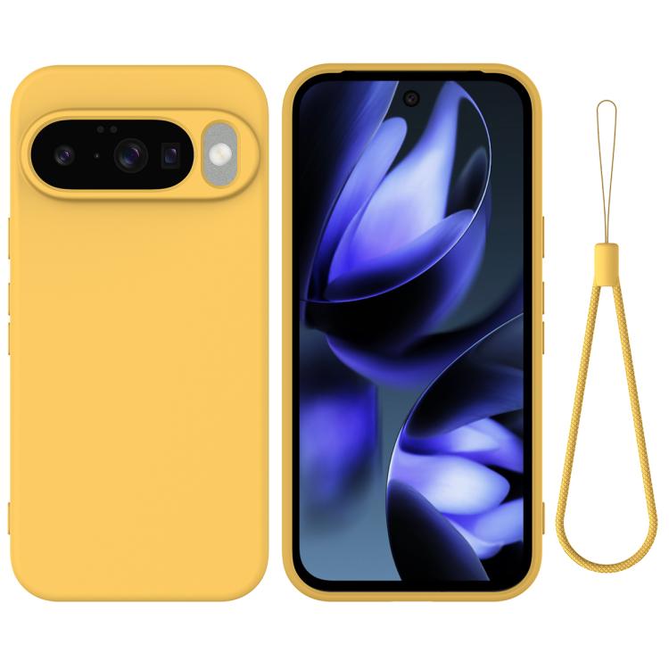 For Google Pixel 10 Pure Color Liquid Silicone Shockproof Phone Case(Yellow) - free shipping - PMC TechLife - Order now!