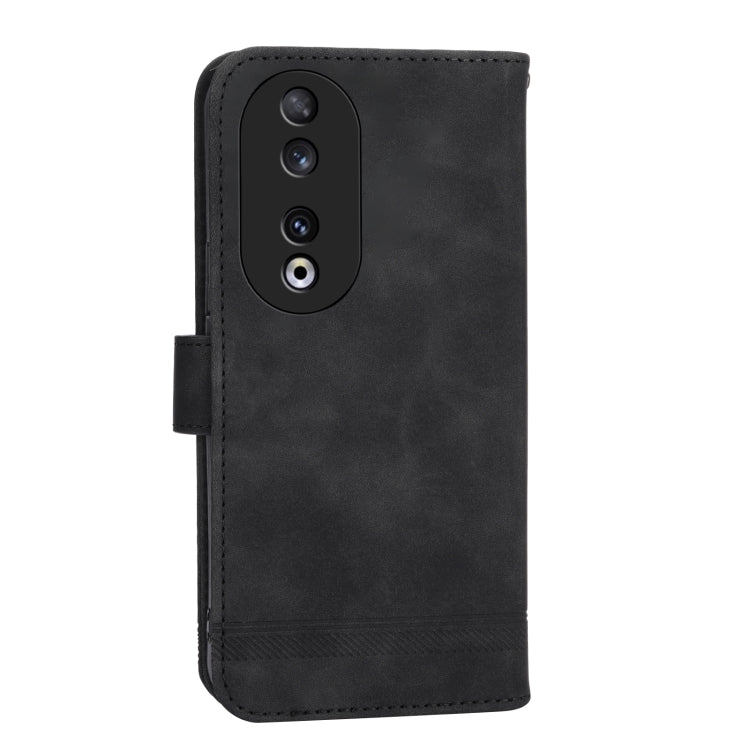 For Honor 90 5G Dierfeng Dream Line TPU + PU Leather Phone Case(Black) - Honor Cases by PMC TechLife | Online Shopping South Africa | PMC TechLife | Buy Now Pay Later Mobicred