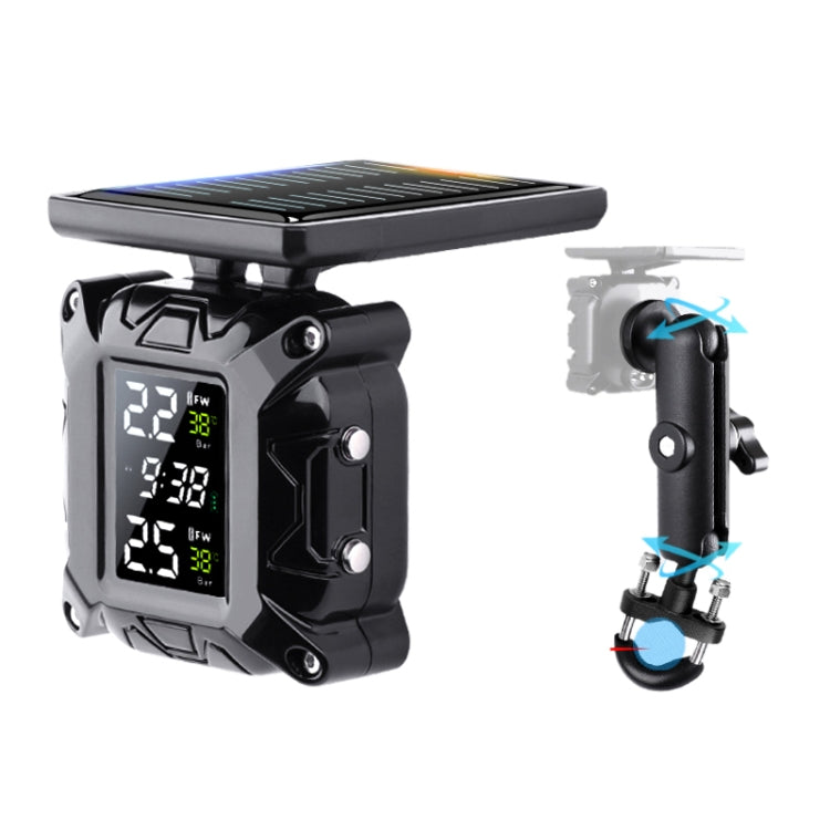 M9 Color Screen Motorcycle Solar Wireless Tire Pressure Monitor With Handbar Mount - Electrical System by PMC TechLife | Online Shopping South Africa | PMC TechLife | Buy Now Pay Later Mobicred