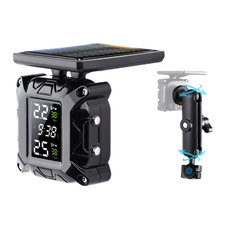 M9 Color Screen Motorcycle Solar Wireless Tire Pressure Monitor With Rear Mirror Screw Mount - Electrical System by PMC TechLife | Online Shopping South Africa | PMC TechLife | Buy Now Pay Later Mobicred