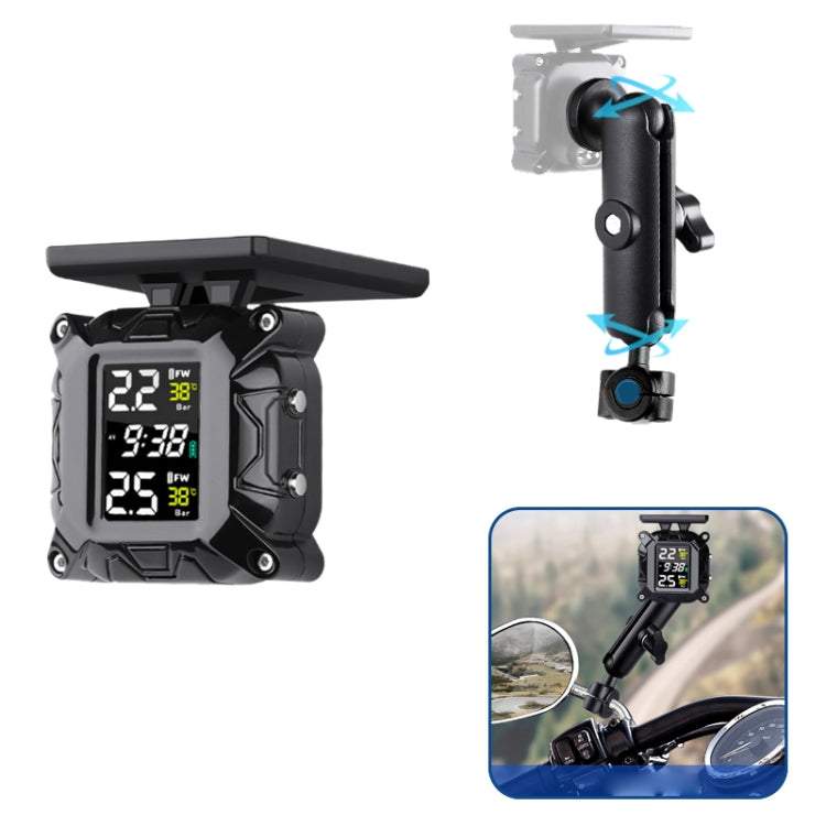 M9 Color Screen Motorcycle Solar Wireless Tire Pressure Monitor With Rear Mirror Screw Mount - Electrical System by PMC TechLife | Online Shopping South Africa | PMC TechLife | Buy Now Pay Later Mobicred