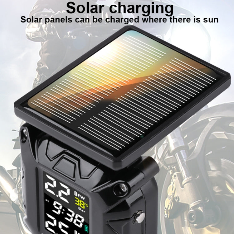 M9 Color Screen Motorcycle Solar Wireless Tire Pressure Monitor With Rear Mirror Screw Mount - Electrical System by PMC TechLife | Online Shopping South Africa | PMC TechLife | Buy Now Pay Later Mobicred