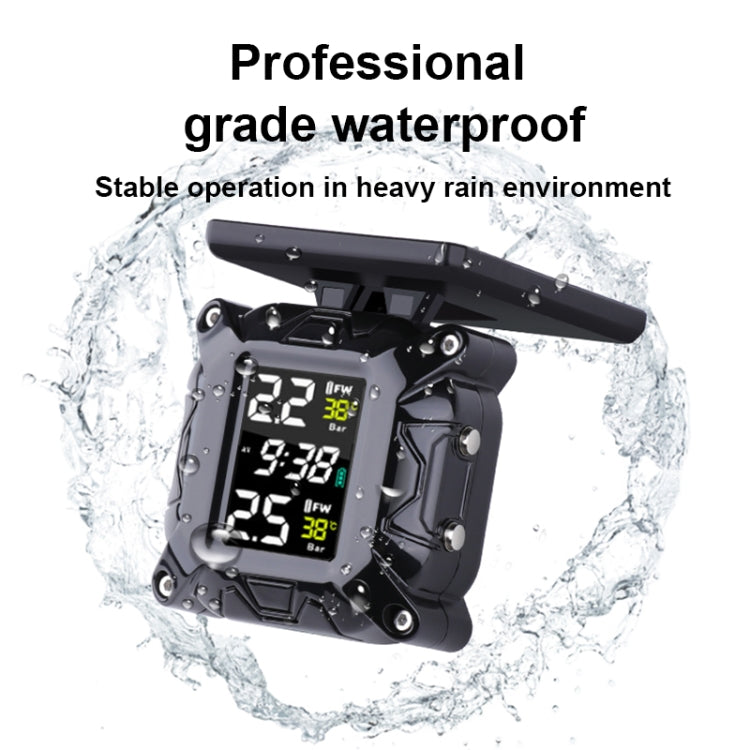 M9 Color Screen Motorcycle Solar Wireless Tire Pressure Monitor With Rear Mirror Screw Mount - Electrical System by PMC TechLife | Online Shopping South Africa | PMC TechLife | Buy Now Pay Later Mobicred