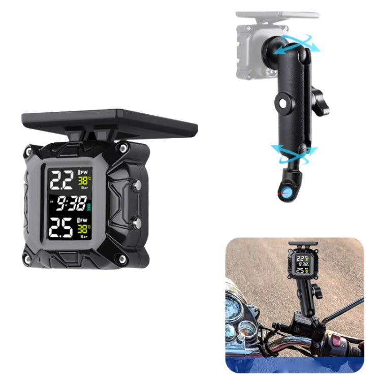 M9 Color Screen Motorcycle Solar Wireless Tire Pressure Monitor With Rear Mirror Bolt Mount - Electrical System by PMC TechLife | Online Shopping South Africa | PMC TechLife | Buy Now Pay Later Mobicred