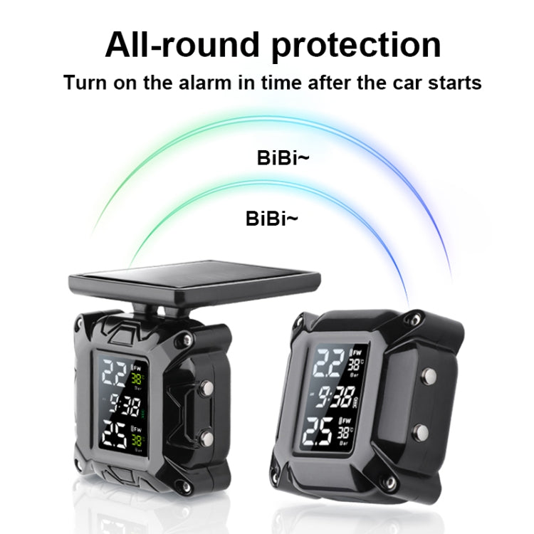 M9 Color Screen Motorcycle Solar Wireless Tire Pressure Monitor With Rear Mirror Bolt Mount - Electrical System by PMC TechLife | Online Shopping South Africa | PMC TechLife | Buy Now Pay Later Mobicred