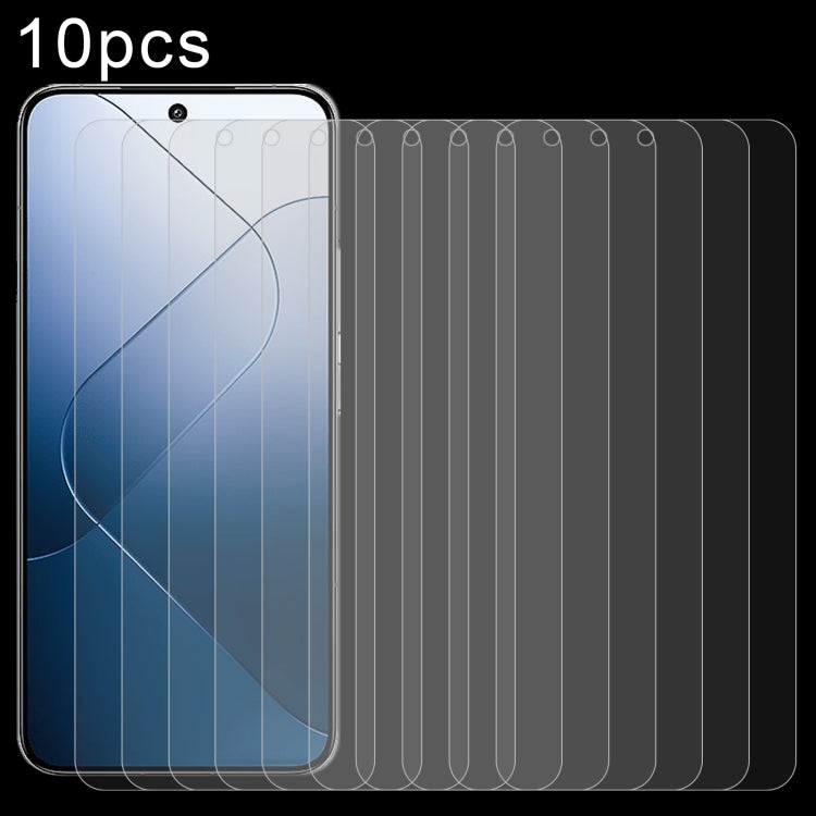 For Xiaomi 14 10pcs 0.26mm 9H 2.5D Tempered Glass Film - 14 Tempered Glass by PMC TechLife | Online Shopping South Africa | PMC TechLife