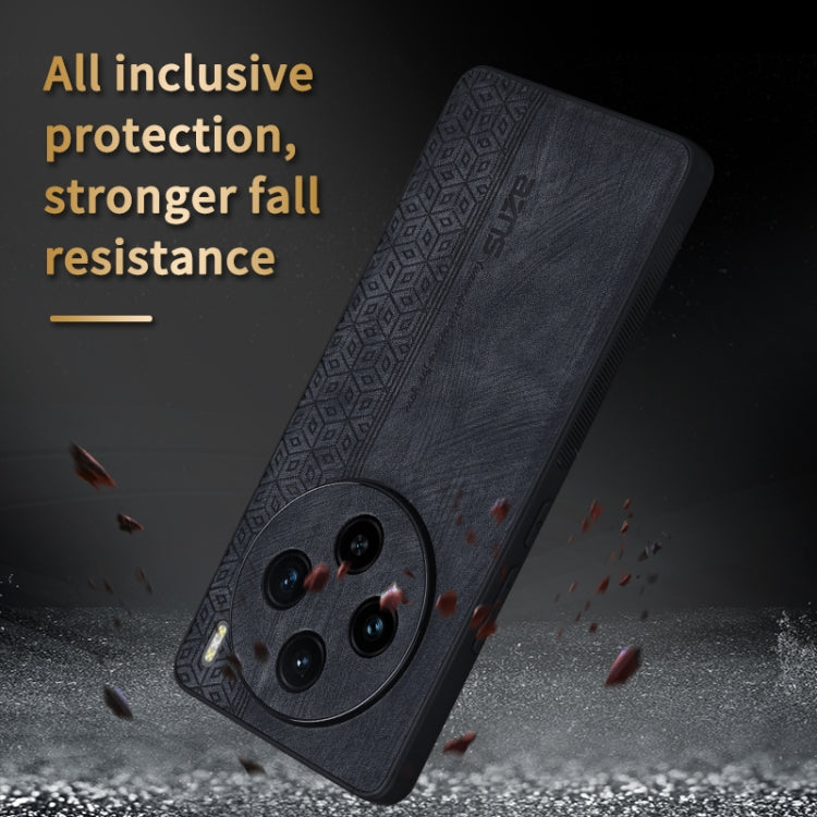 For vivo X100 AZNS 3D Embossed Skin Feel Phone Case(Black) - vivo Cases by AZNS | Online Shopping South Africa | PMC Jewellery | Buy Now Pay Later Mobicred
