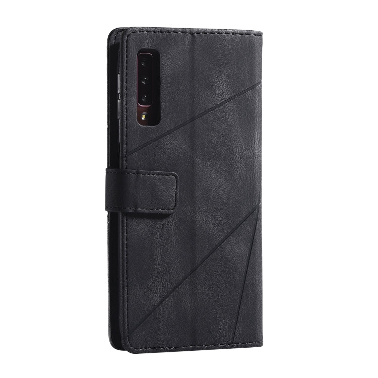 For Samsung Galaxy A7(2018) Skin Feel Splicing Horizontal Flip Leather Case with Holder & Card Slots & Wallet & Photo Frame(Black) - Galaxy Phone Cases by PMC TechLife | Online Shopping South Africa | PMC TechLife