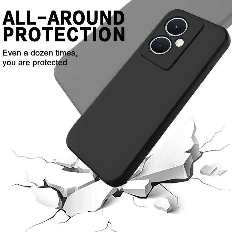 For vivo Y78+ / Y78 / V29 Lite Pure Color Liquid Silicone Shockproof Phone Case(Black) - vivo Cases by PMC TechLife | Online Shopping South Africa | PMC TechLife | Buy Now Pay Later Mobicred