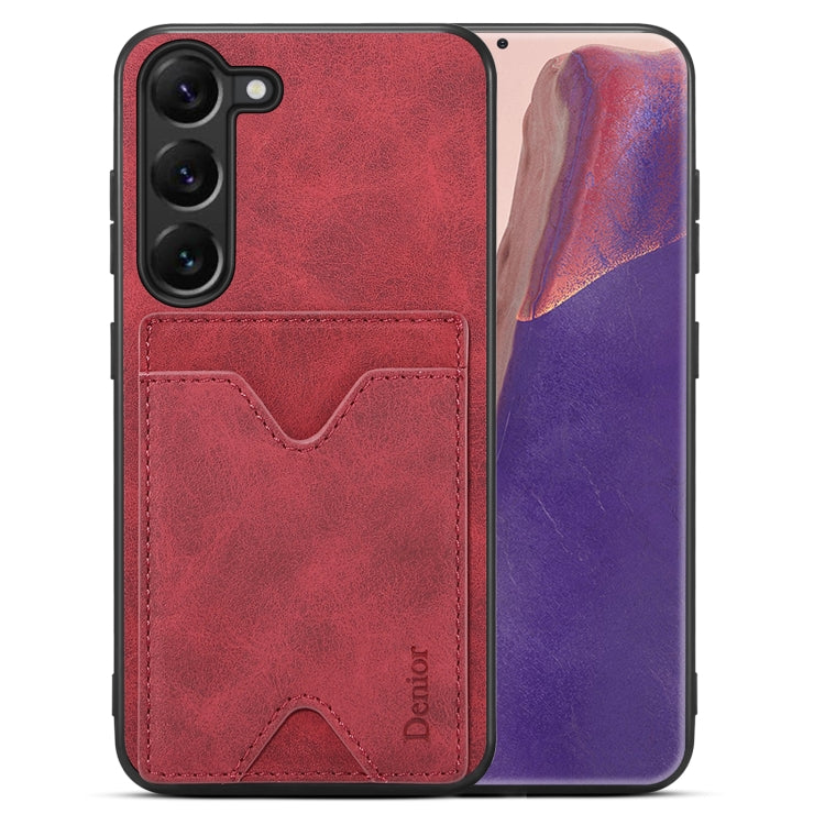 For Samsung Galaxy S24 5G Denior PU Back Cover Card Slot Holder Phone Case(Red) - free shipping - PMC Jewellery - Order now!