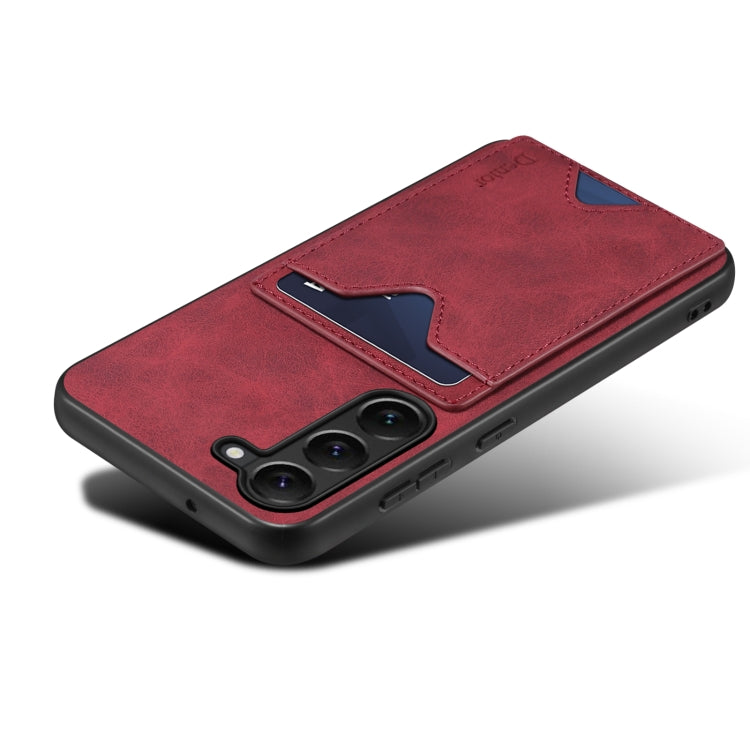 For Samsung Galaxy S24 5G Denior PU Back Cover Card Slot Holder Phone Case(Red) - free shipping - PMC Jewellery - Order now!