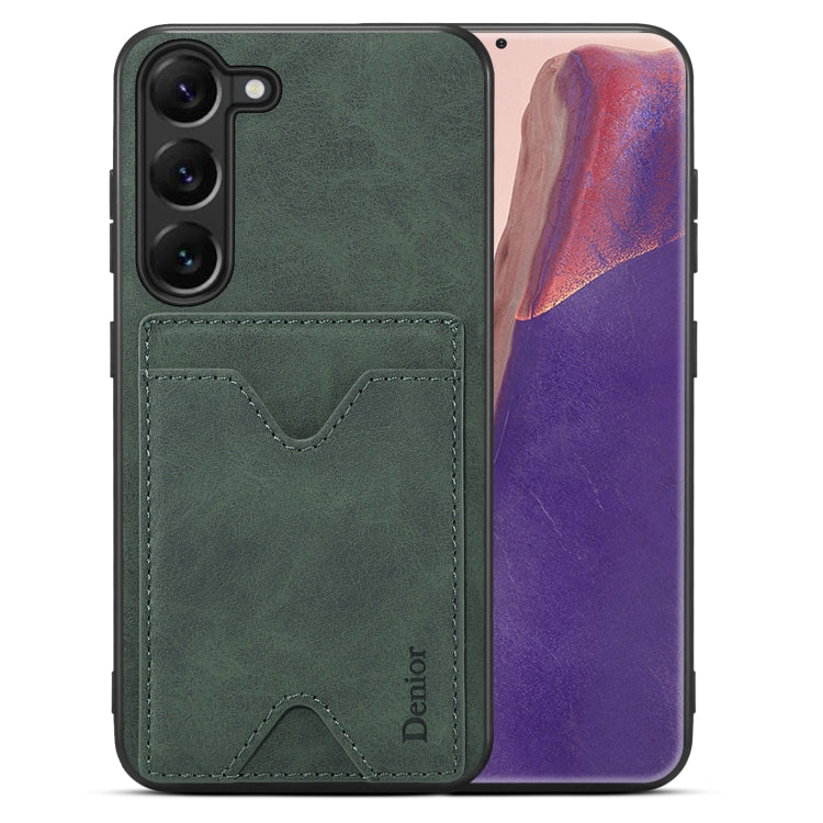 For Samsung Galaxy S24 5G Denior PU Back Cover Card Slot Holder Phone Case(Green) - free shipping - PMC Jewellery - Order now!