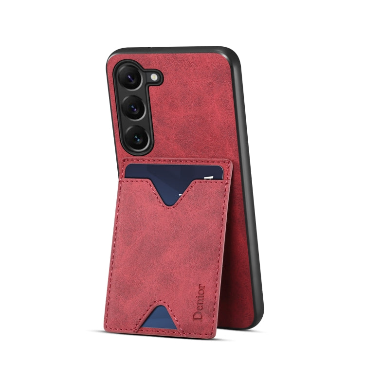 For Samsung Galaxy S24+ 5G Denior PU Back Cover Card Slot Holder Phone Case(Red) - free shipping - PMC Jewellery - Order now!