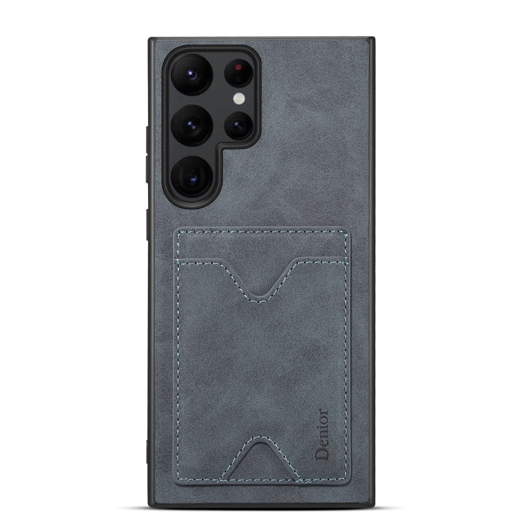 For Samsung Galaxy S24 Ultra 5G Denior PU Back Cover Card Slot Holder Phone Case(Grey) - free shipping - PMC Jewellery - Order now!