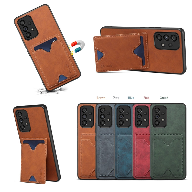 For Samsung Galaxy S24 5G Denior PU Back Cover Card Slot Holder Phone Case(Red) - free shipping - PMC Jewellery - Order now!