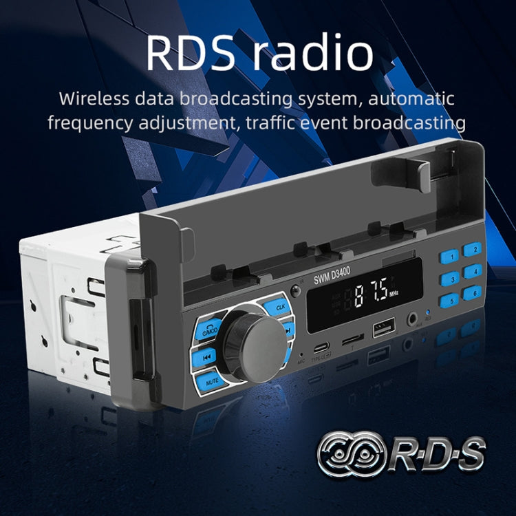 SWM D3400 Car Bluetooth MP3 Player Support Smart Voice Assistant / FM(Black) - Car MP3 & MP4 & MP5 by PMC TechLife | Online Shopping South Africa | PMC TechLife | Buy Now Pay Later Mobicred