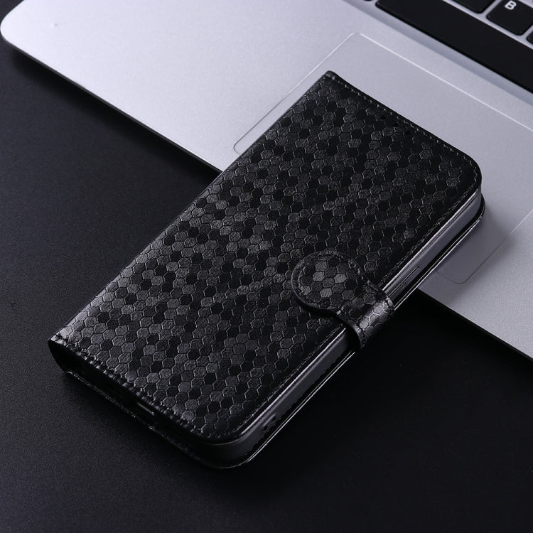 For Google Pixel 9 Honeycomb Dot Texture Leather Phone Case(Black) - Google Cases by PMC TechLife | Online Shopping South Africa | PMC TechLife | Buy Now Pay Later Mobicred