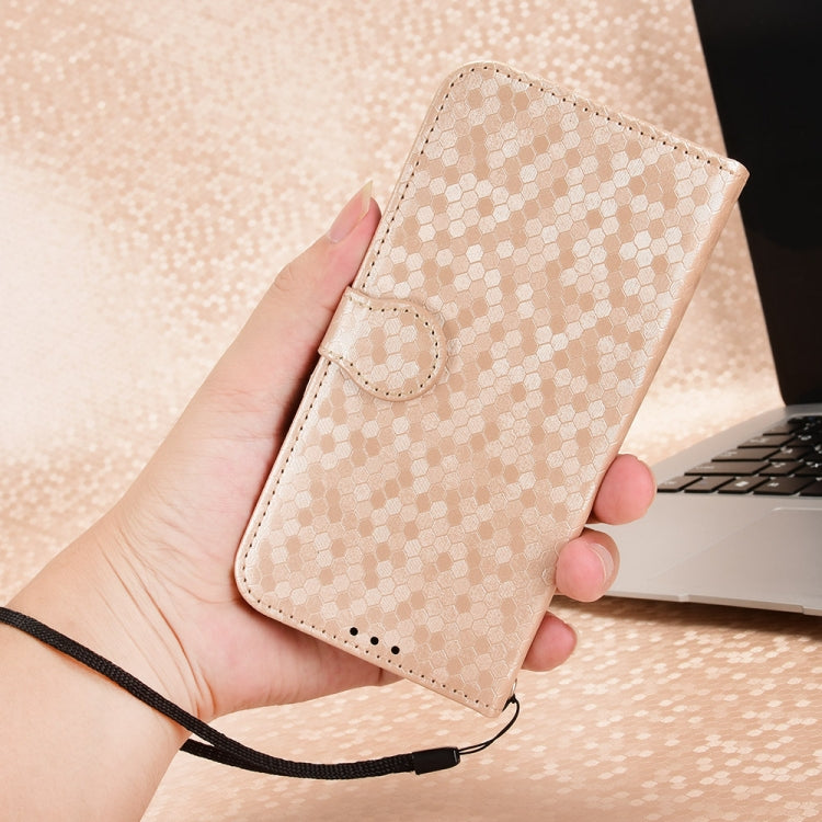 For Xiaomi Poco X6 Pro / Redmi K70E 5G Honeycomb Dot Texture Leather Phone Case(Gold) - free shipping - PMC TechLife - Order now!