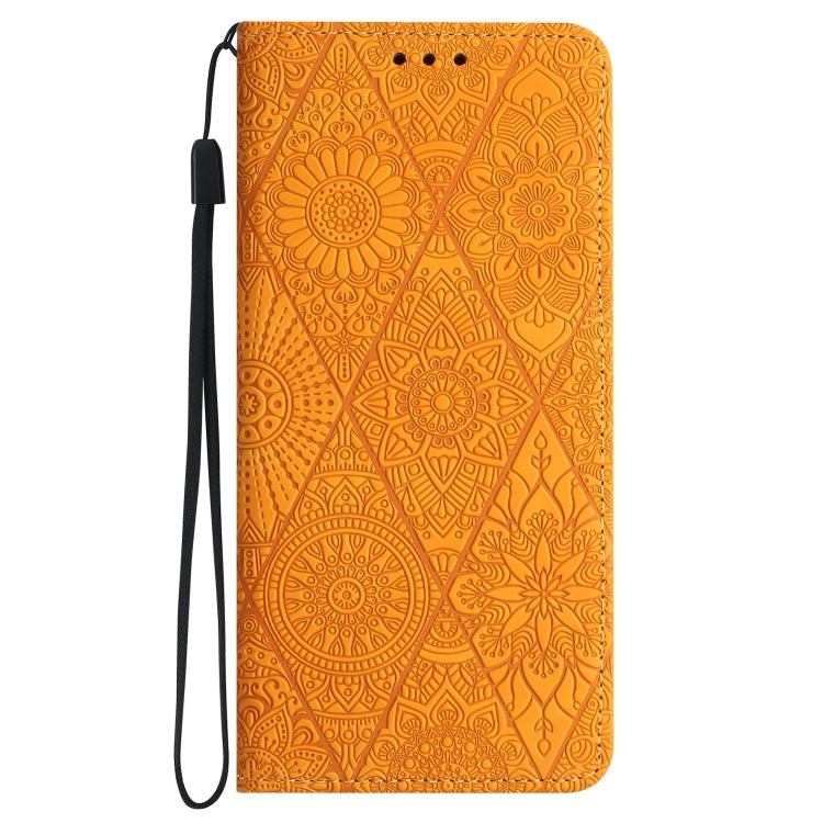 For Xiaomi Redmi Note 13 5G Ethnic Embossed Adsorption Leather Phone Case(Yellow) - Note 13 Cases by PMC TechLife | Online Shopping South Africa | PMC TechLife | Buy Now Pay Later Mobicred