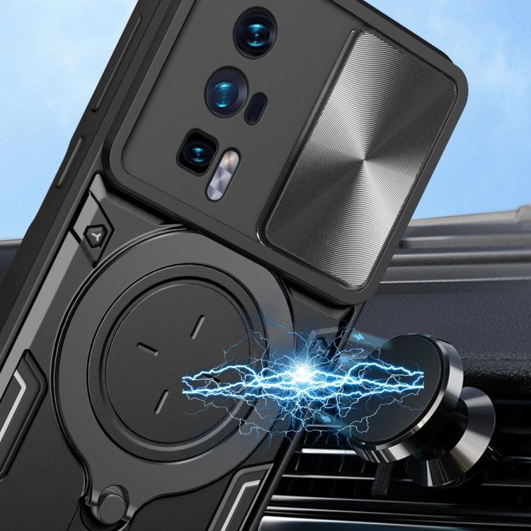 For Xiaomi Poco F5 Pro/Redmi K60  CD Texture Sliding Camshield Magnetic Holder Phone Case(Pink) - Xiaomi Cases by PMC TechLife | Online Shopping South Africa | PMC TechLife | Buy Now Pay Later Mobicred