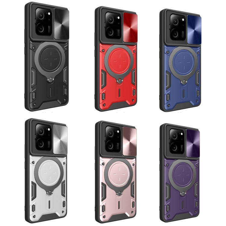 For Xiaomi 13T / Redmi K60 Ultra CD Texture Sliding Camshield Magnetic Holder Phone Case(Black) - Redmi K60 Ultra Cases by PMC TechLife | Online Shopping South Africa | PMC TechLife | Buy Now Pay Later Mobicred