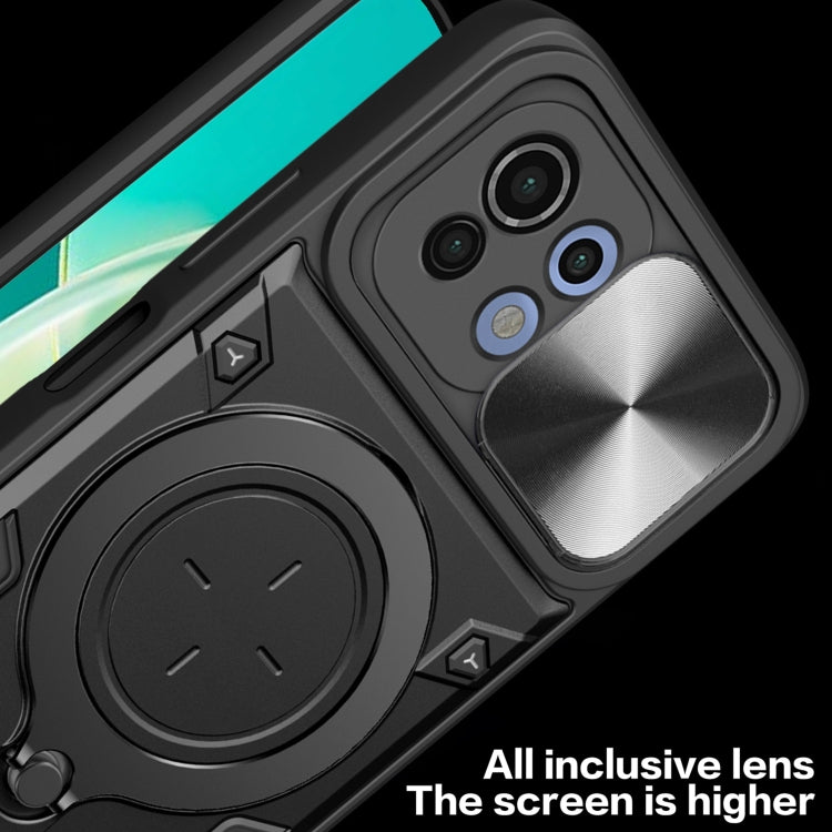 For Xiaomi Mi 11 Lite 4G / 5G CD Texture Sliding Camshield Magnetic Holder Phone Case(Pink) - Xiaomi Cases by PMC TechLife | Online Shopping South Africa | PMC TechLife | Buy Now Pay Later Mobicred