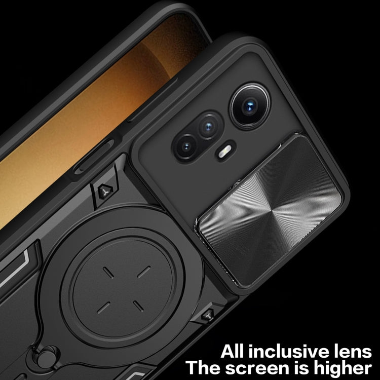 For Xiaomi Redmi Note 12S 4G CD Texture Sliding Camshield Magnetic Holder Phone Case(Red) - Xiaomi Cases by PMC TechLife | Online Shopping South Africa | PMC TechLife | Buy Now Pay Later Mobicred