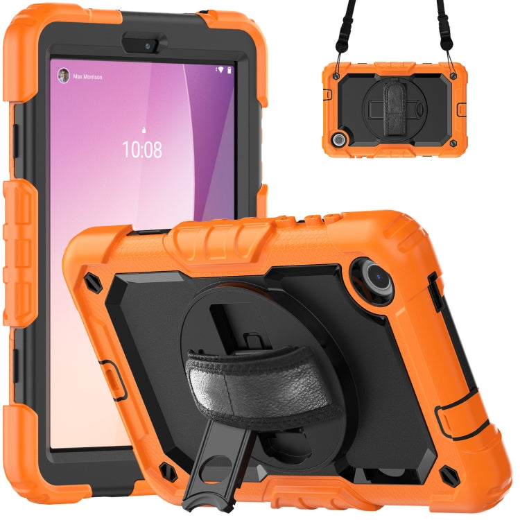 For Lenovo Tab M8 4th Gen Silicone Hybrid PC Tablet Case with Shoulder Strap(Orange) - Lenovo by PMC TechLife | Online Shopping South Africa | PMC TechLife | Buy Now Pay Later Mobicred