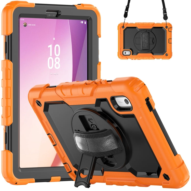 For Lenovo Tab M9 Silicone Hybrid PC Tablet Case with Shoulder Strap(Orange) - Lenovo by PMC TechLife | Online Shopping South Africa | PMC TechLife | Buy Now Pay Later Mobicred