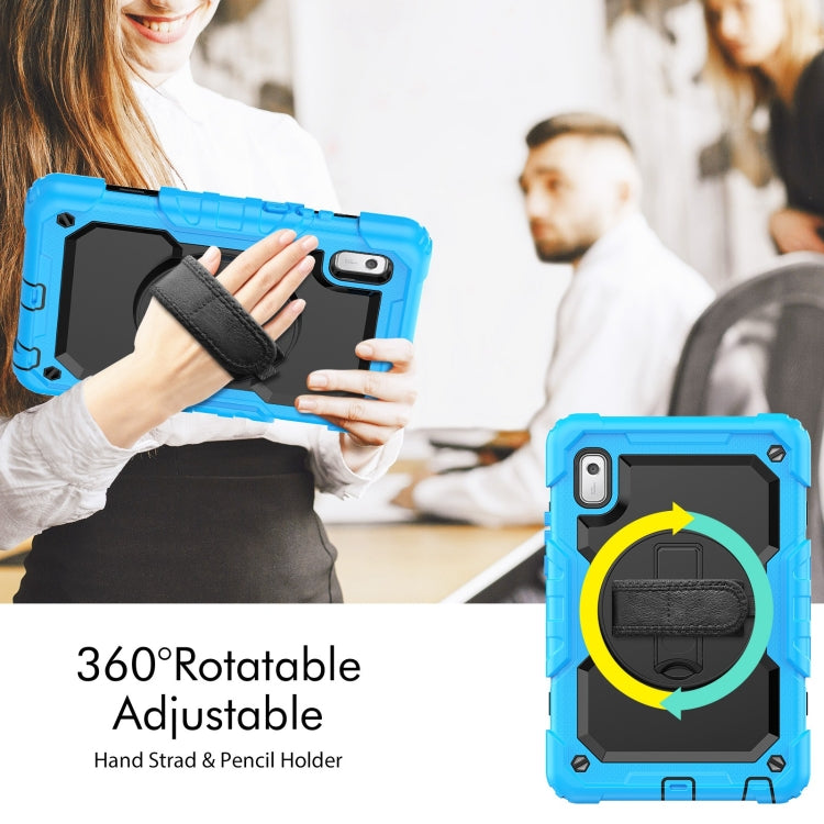 For Lenovo Tab M9 Silicone Hybrid PC Tablet Case with Shoulder Strap(Light Blue) - Lenovo by PMC TechLife | Online Shopping South Africa | PMC TechLife | Buy Now Pay Later Mobicred