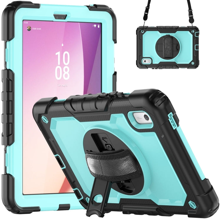 For Lenovo Tab M9 Silicone Hybrid PC Tablet Case with Shoulder Strap(Light Blue PC) - Lenovo by PMC TechLife | Online Shopping South Africa | PMC TechLife | Buy Now Pay Later Mobicred
