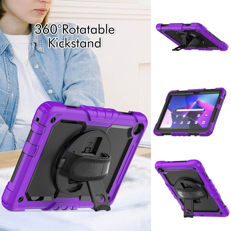 For Lenovo Tab M10 10.1 Gen 3rd Silicone Hybrid PC Tablet Case with Shoulder Strap(Purple) - Lenovo by PMC TechLife | Online Shopping South Africa | PMC TechLife | Buy Now Pay Later Mobicred