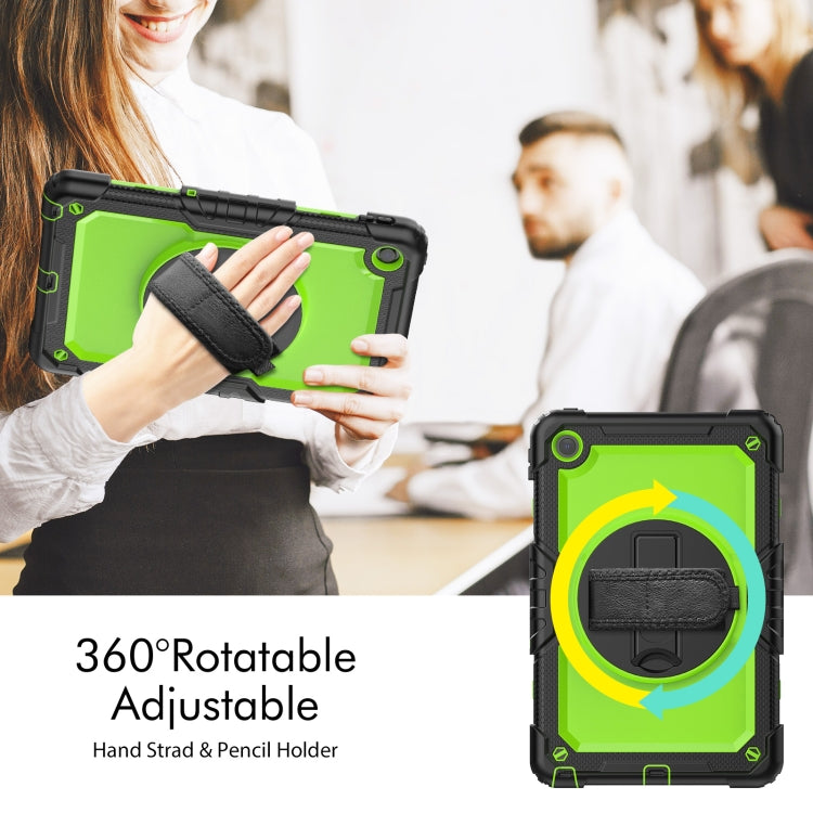 For Lenovo Tab M10 Plus 10.6 Gen 3rd Silicone Hybrid PC Tablet Case with Shoulder Strap(Yellow Green PC) - Lenovo by PMC TechLife | Online Shopping South Africa | PMC TechLife | Buy Now Pay Later Mobicred