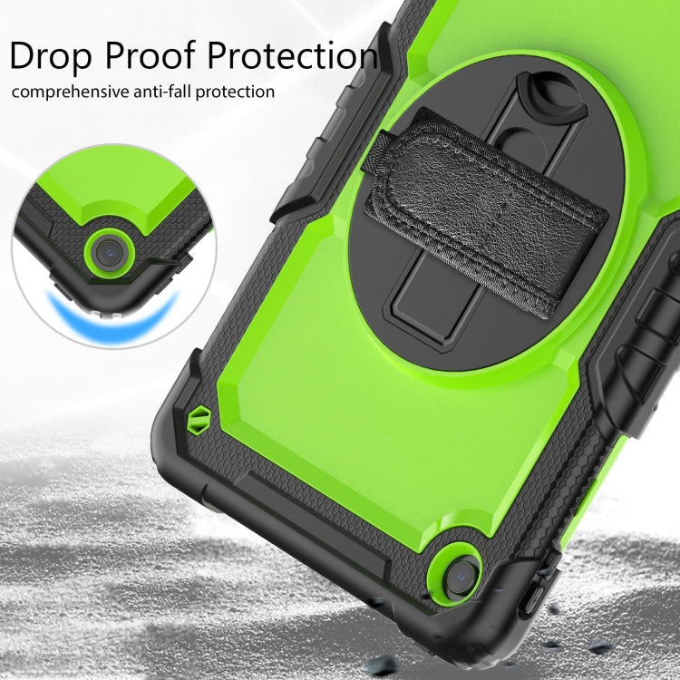 For Lenovo Tab M10 Plus 10.6 Gen 3rd Silicone Hybrid PC Tablet Case with Shoulder Strap(Yellow Green PC) - Lenovo by PMC TechLife | Online Shopping South Africa | PMC TechLife | Buy Now Pay Later Mobicred