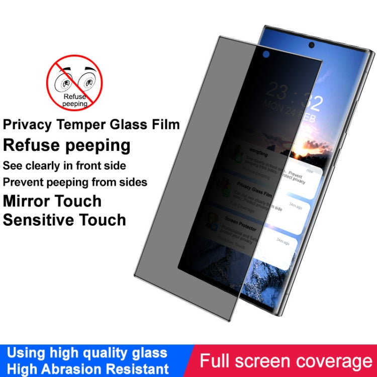 For Samsung Galaxy S24 Ultra 5G imak HD Full Screen Anti-spy Tempered Glass Protective Film - Galaxy S24 Ultra 5G Tempered Glass by imak | Online Shopping South Africa | PMC TechLife | Buy Now Pay Later Mobicred