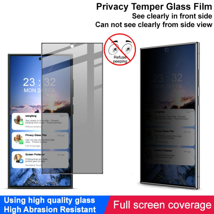 For Samsung Galaxy S24 Ultra 5G imak HD Full Screen Anti-spy Tempered Glass Protective Film - Galaxy S24 Ultra 5G Tempered Glass by imak | Online Shopping South Africa | PMC TechLife | Buy Now Pay Later Mobicred