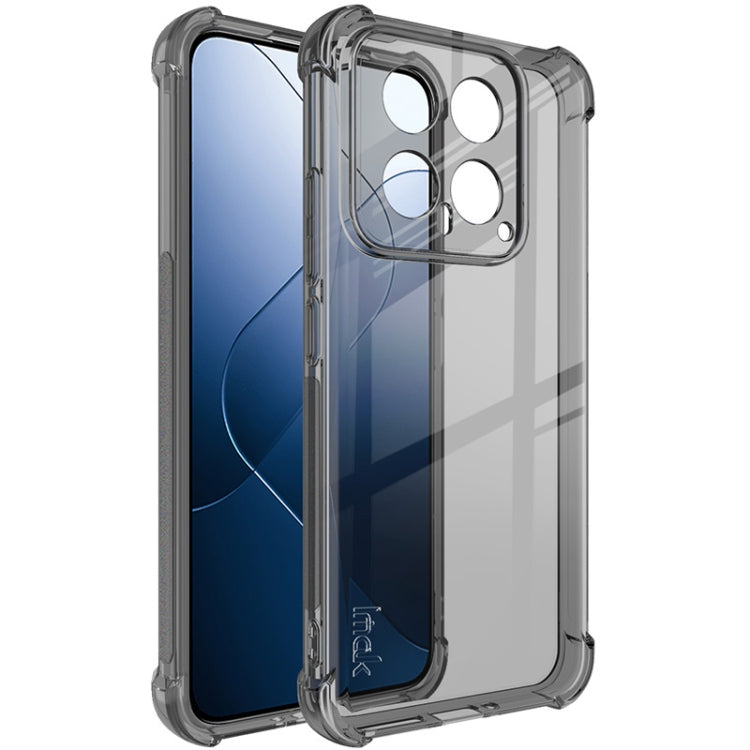 For Xiaomi 14 5G imak Shockproof Airbag TPU Phone Case(Transparent Black) - free shipping - PMC Jewellery - Order now!