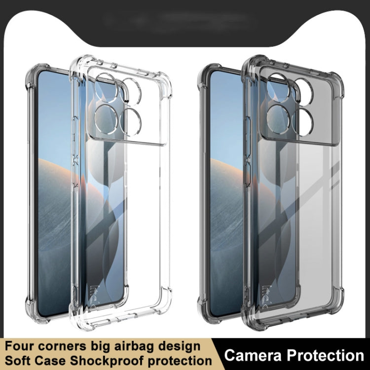 For Xiaomi Poco X6 Pro 5G/Redmi K70E 5G imak Shockproof Airbag TPU Phone Case(Transparent Black) - free shipping - PMC TechLife - Order now!