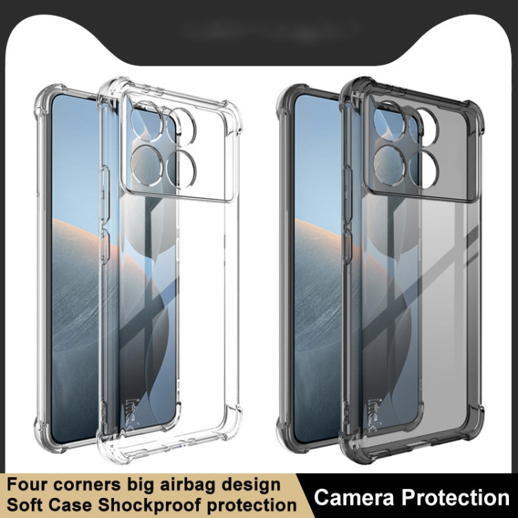 For Xiaomi Redmi K70 5G/K70 Pro 5G imak Shockproof Airbag TPU Phone Case(Transparent Black) - Xiaomi Cases by imak | Online Shopping South Africa | PMC Jewellery | Buy Now Pay Later Mobicred