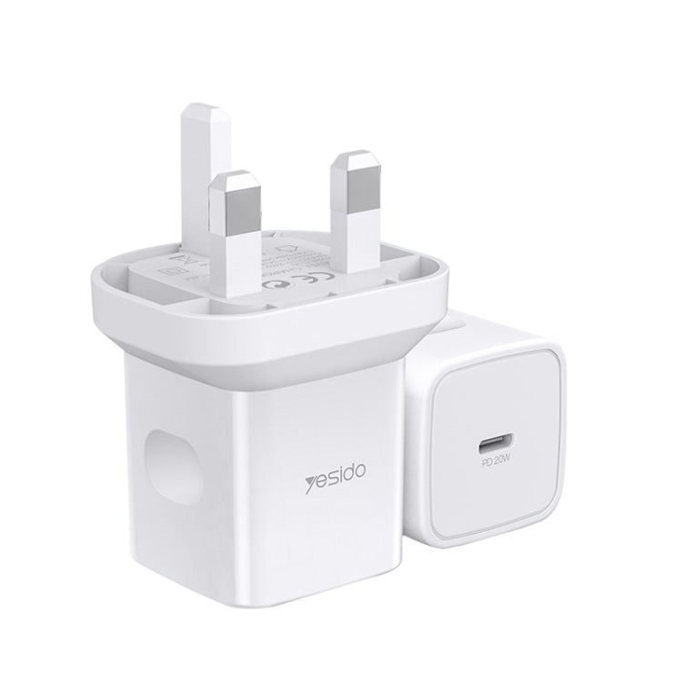 Yesido YC-30 PD 20W Type-C Port Mini Travel Fast Charger(UK Plug) - USB Charger by Yesido | Online Shopping South Africa | PMC TechLife | Buy Now Pay Later Mobicred